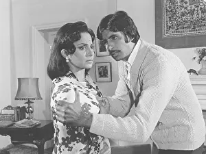 Indian Bollywood Filmstar Actor Amitabh Bachchan with Waheeda Rehman from Kabhie Kabhie hindi film India