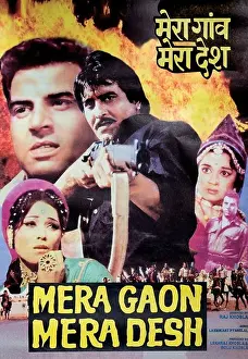 Eminent Prints: Indian bollywood hindi movie film poster of mera gaon mera desh India