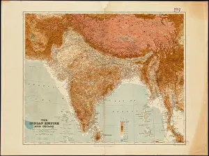 Boundaries Prints: The Indian Empire and Ceylon, South Asia