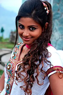 Indian girl smiling - portrait