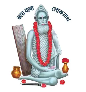 Hindu Festival Prints: Indian God Baba Loknath High-Resolution picture for commercial use