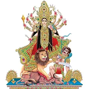 Indian Goddess Durga Digital Painings from printing house