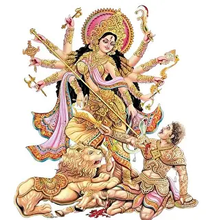 Navratri Prints: Indian Goddess Durga Digital Paintings from the printing house