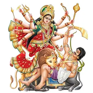 Navratri Prints: Indian Goddess Durga Digital Paintings from the printing house