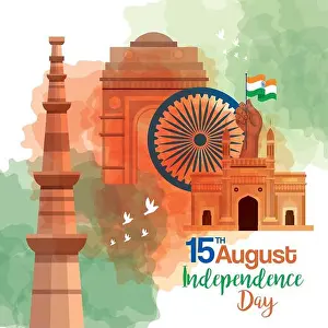 Republic Day Prints: indian happy independence day, celebration 15 august
