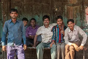Group Of Prints: Indian men in Mumbai, India