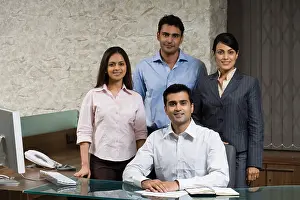 Four indian office colleagues