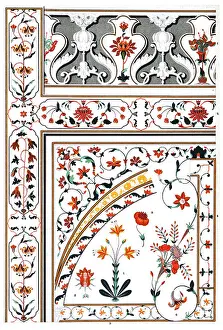 Portrait Format Prints: Indian ornaments in marble