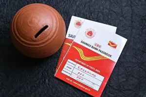 Portfolio Prints: Indian Post office savings bank pass book of Public Provident Fund (PPF)