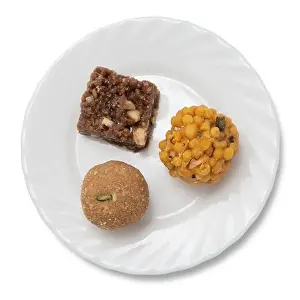 Mithai Prints: Indian sweets on a plate