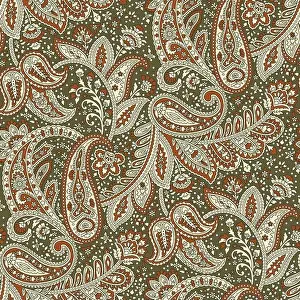 Color Pink Prints: Indian traditional motif paisley seamless design
