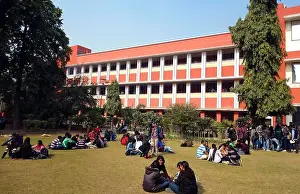 Beautiful People Prints: Indian university students doing group study
