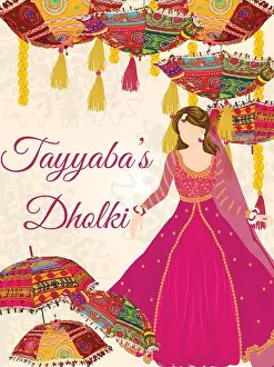 Wedding Ceremony Prints: Indian wedding. Indian Haldi, Dholki