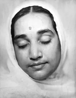 Eyes Closed Prints: Indian woman with her eyes closed