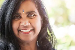 Femininity Prints: Indian woman with jewel on forehead
