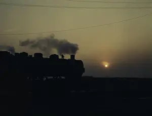 Setting Sun Prints: Indiana Harbor Belt RR, switch engine in yard near Calumet park stockyards