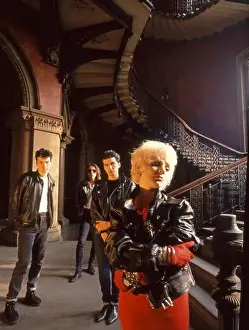 Staircase Prints: Indie rock band The Primitives photographed at the St Pancras Hotel, London in 1988
