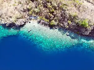 Ternate Prints: Indonesia Alor - Drone view Ternate Island coast line