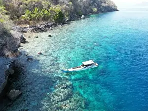 Ternate Prints: Indonesia Alor - Drone view Ternate Island coast line