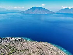 Ternate Prints: Indonesia Alor - Drone view Ternate Island and Pura Island coast line