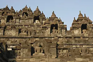Meditate Prints: Indonesia-Java-Borobudur, General-View from West
