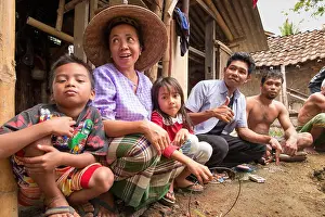 Moslem Prints: Indonesia, Lombok, Mantang, rural village community in family compound