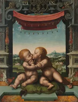 1500s Prints: The Infants Jesus Christ and Saint John the Baptist Embracing Date: 1520–25 Artist: Joos van Cleve and Workshop