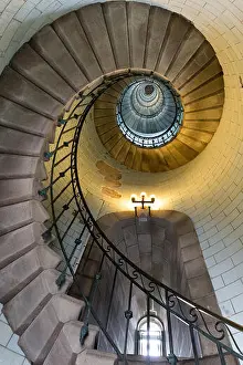 Guardrail Prints: Infinity stairs of the Eckmul lighthouse in Brittany, France