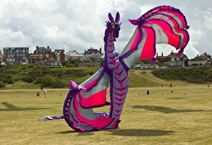 2011 Prints: An inflatable dragon kite at the Wirral International Kite Festival (2011)