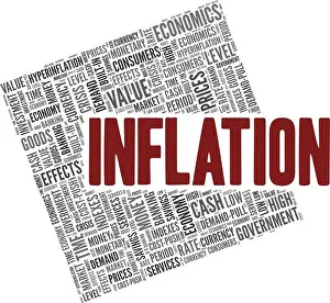 Worth Prints: Inflation vector illustration word cloud isolated on a white background