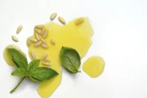 Paste Prints: Ingredients for basil pesto, pesto alla genovese