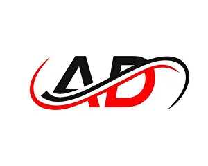 Infinity Prints: Initial AD Logo Design. AD Letter Linked Business Logo