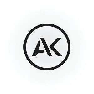 Letter A Prints: Initial AK Letter Logo With Creative Modern Business Typography Vector Template