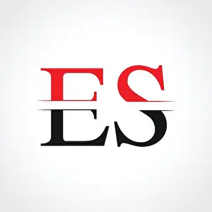 Monogram Vector Vectors Prints: Initial ES Letter Linked Logo Business Vector Template. Creative Letter ES Logo Design