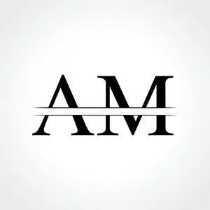 Trend Prints: Initial AM Letter Logo With Creative Modern Business Typography Vector Template
