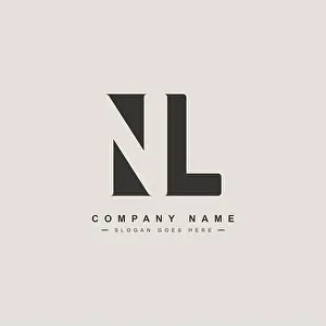 Initial Letter NL Logo - Minimal Business Logo for Alphabet N