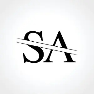 Initial Prints: Initial Letter SA Logo Design Vector Template. SA Letter Logo Design