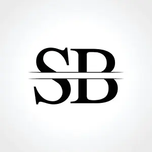 Monogram Vector Vectors Prints: Initial Letter SB Logo Design Vector Template. SB Letter Logo Design