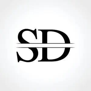 Monogram Vector Vectors Prints: Initial Letter SD Logo Design Vector Template. SD Letter Logo Design