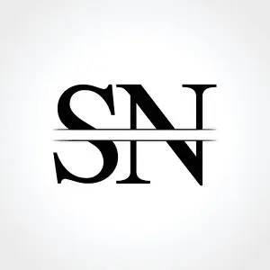 Monogram Vector Vectors Prints: Initial Letter SN Logo Design Vector Template. SN Letter Logo Design