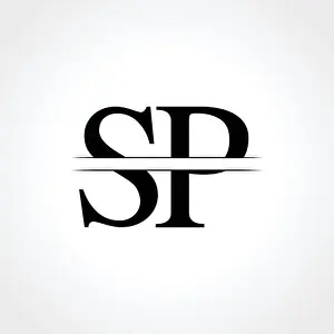 Letter P Prints: Initial Letter SP Logo Design Vector Template. SP Letter Logo Design