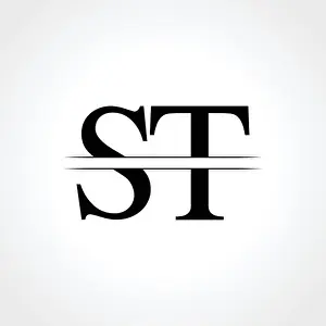 Initial Letter ST Logo Design Vector Template. ST Letter Logo Design