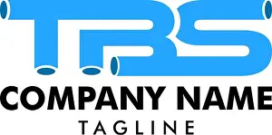 Plumber Prints: Initial letter TBS plumbing pipe logo template vector icon illustration design