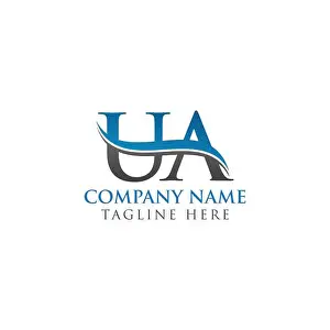 Letter A Prints: Initial Letter UA Logo Design Vector Template. UA Letter Logo Design