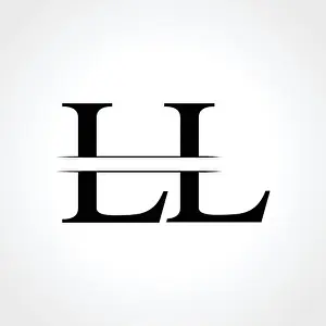 Initials Logo Prints: Initial LL letter Logo Design vector Template. Abstract Black Letter LL logo Design