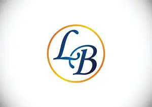 Circle Prints: Initial Monogram Letter LB Logo Design Vector Template. L B Letter Logo Design