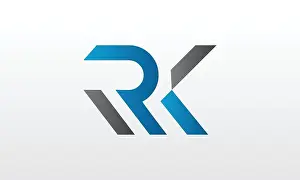 Letter K Prints: Initial rk letter logo with creative modern business typography vector template