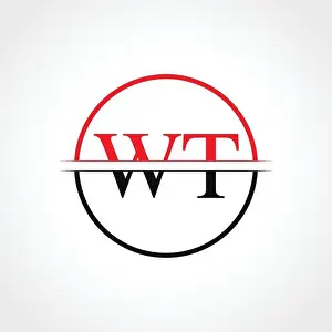 Design Company Prints: Initial WT Letter Linked Logo. Creative Letter WT Logo Design Vector Template