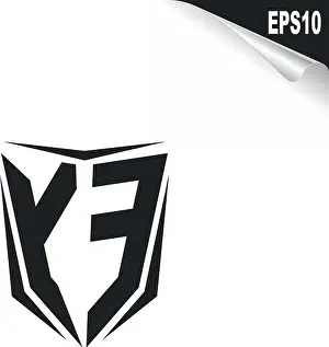 Initial Letter Prints: Initial YE logo design with Shield style, Logo business branding