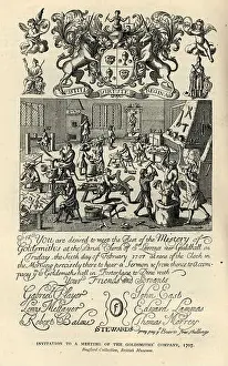 Place Of Work Prints: Inivitation to meeting of the goldsmiths company